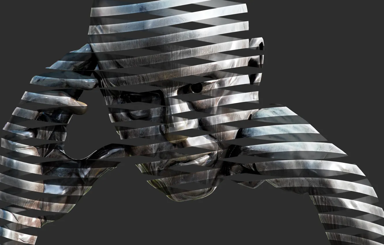 Photo wallpaper People, Face, Hands, Head, Thinks, Sculpture, Creative, Works of art