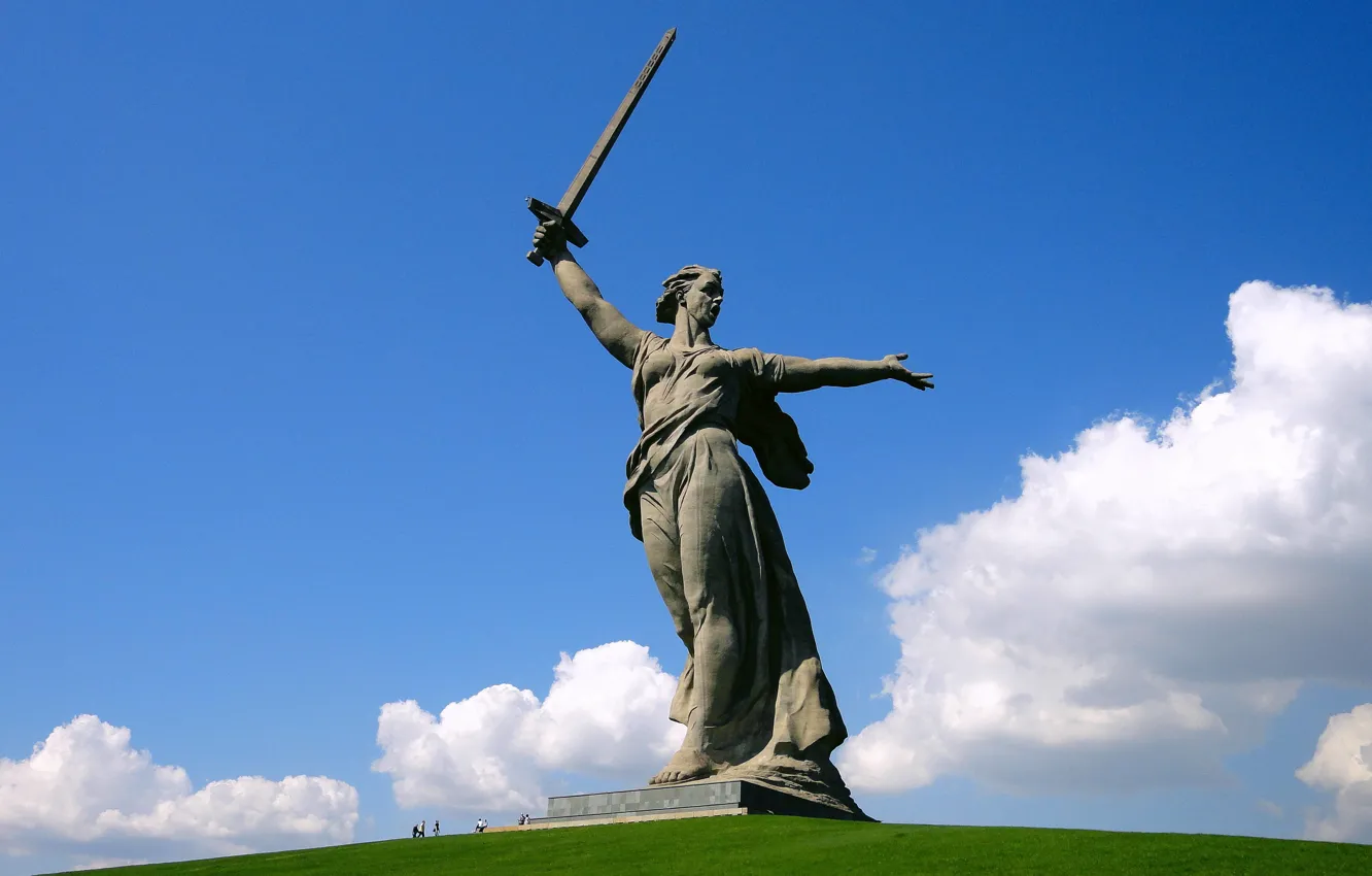 Photo wallpaper war, Russia, Russia, homeland, great, mother, cypma4, The Volgograd