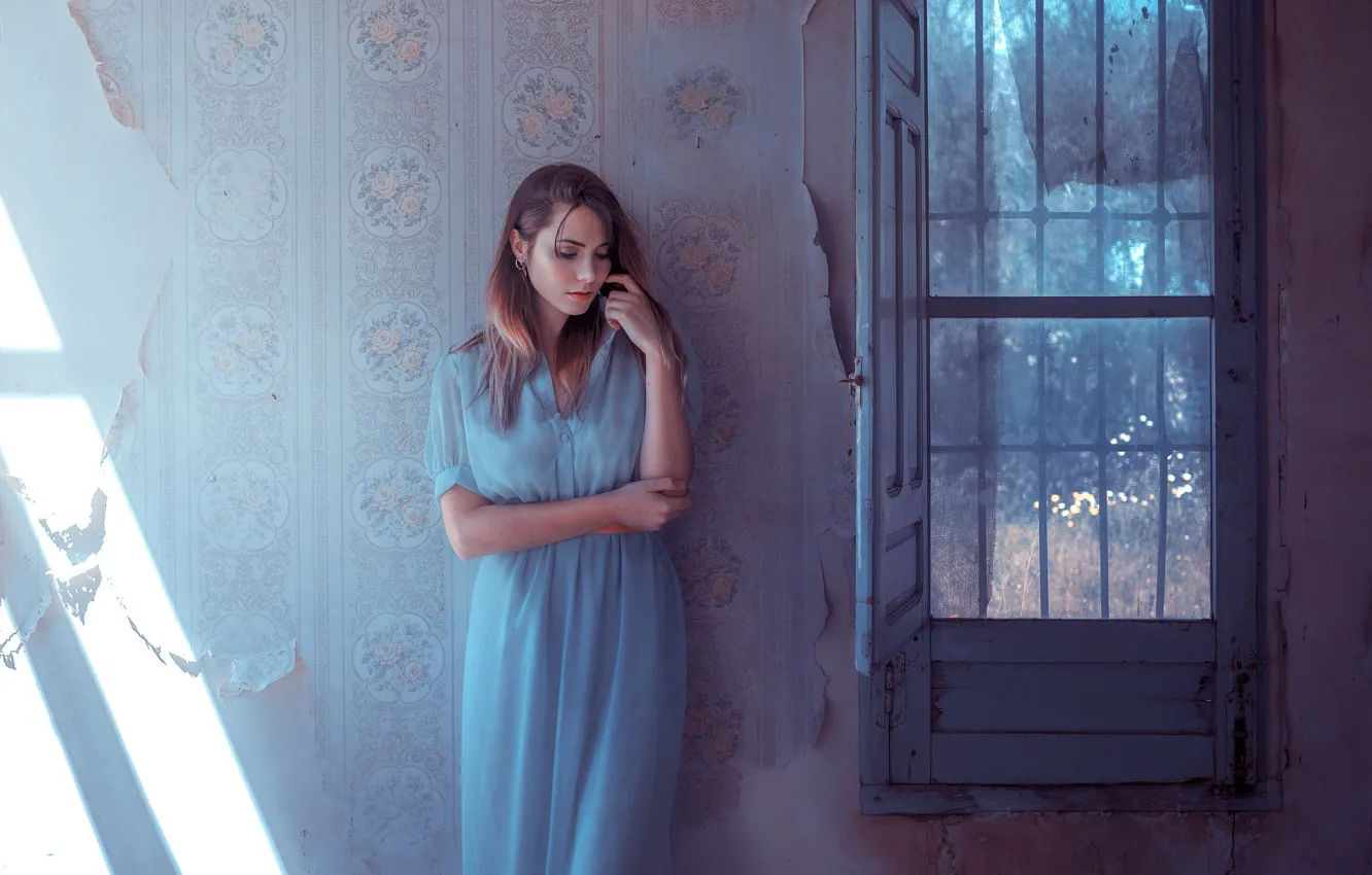 Photo wallpaper hair, cutie, face, wall, girl, home