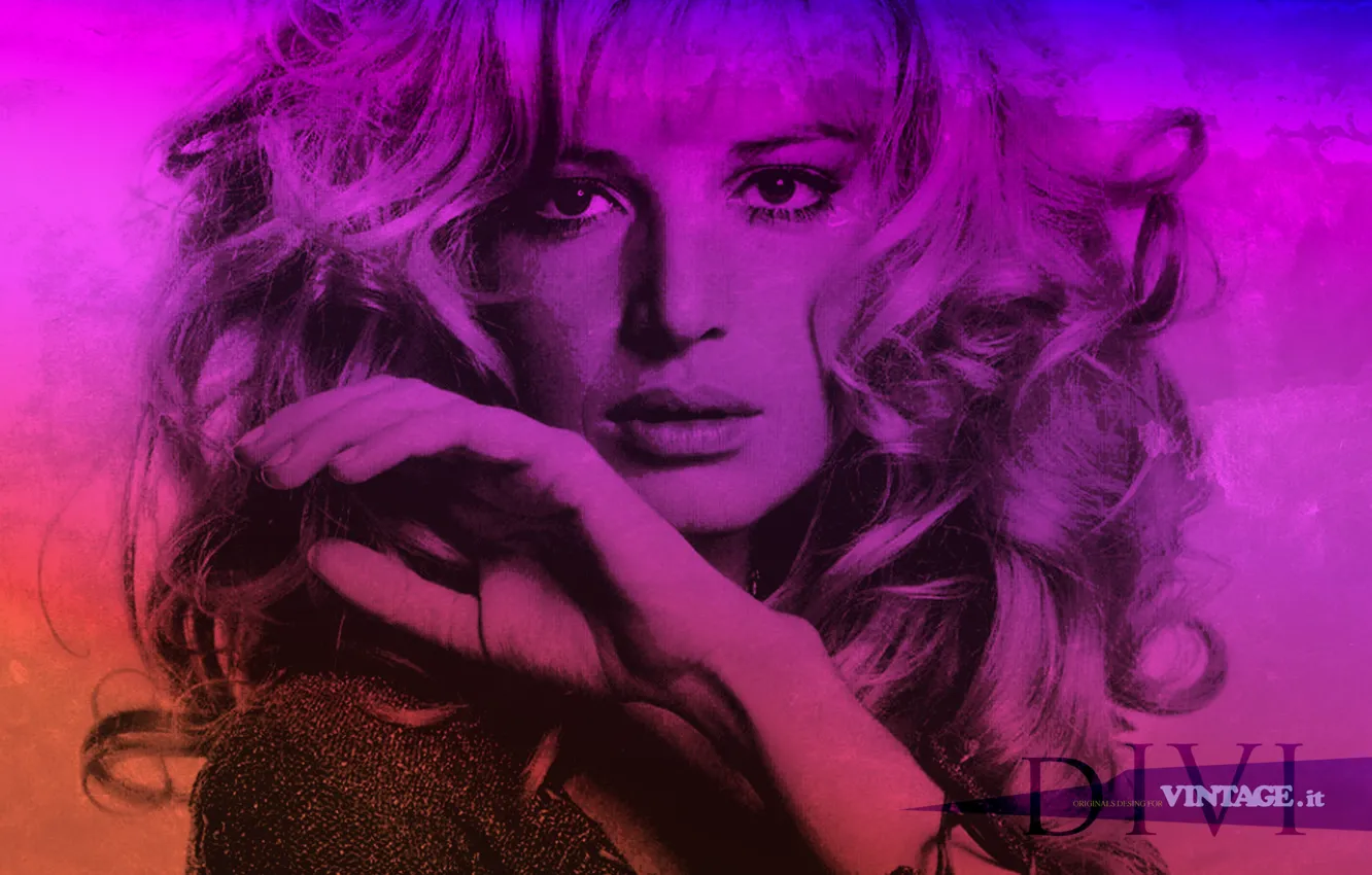 Photo wallpaper purple, Italian actress, DIVI COLLECTION, Monica Vitti