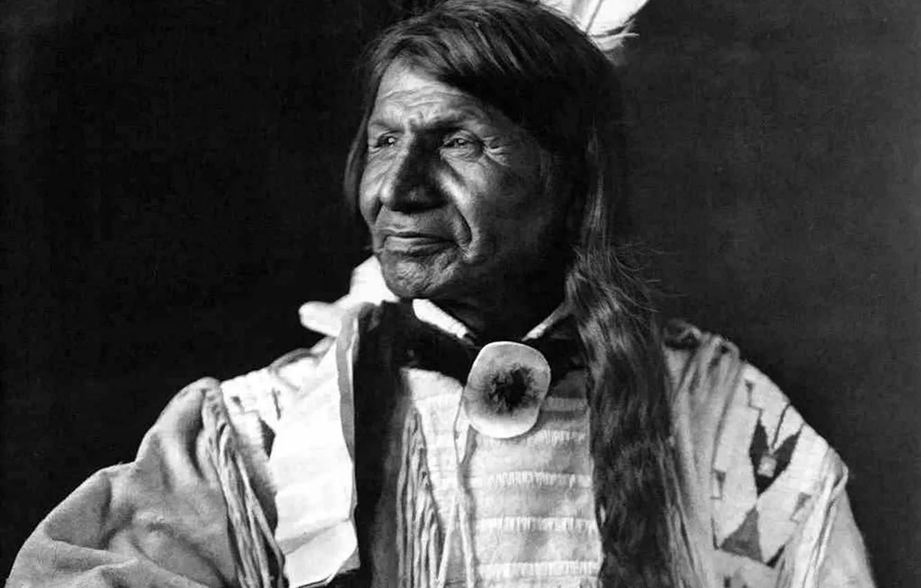 Photo wallpaper chief, native american, first people, Lone-Wolf-Sioux-