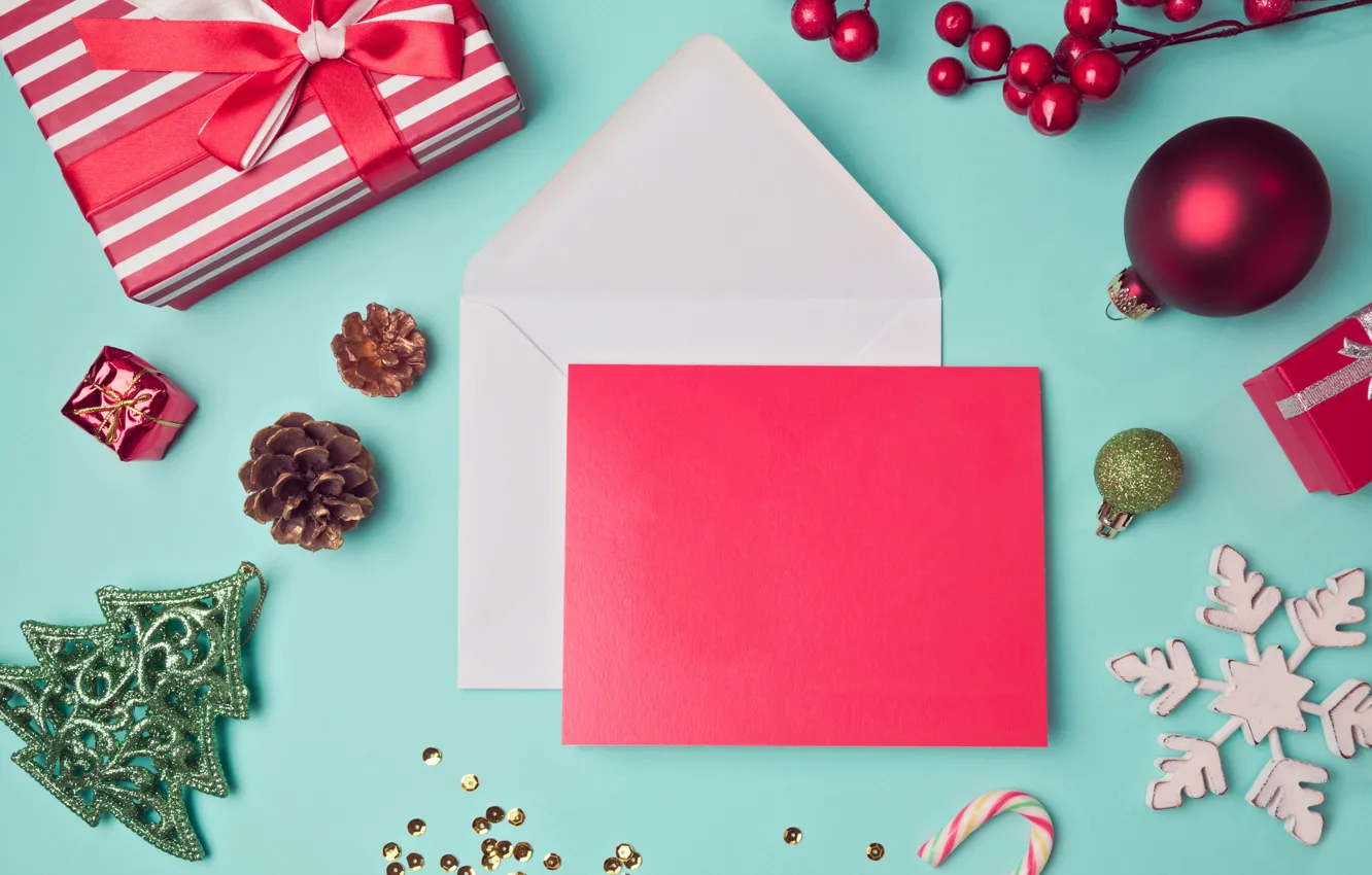 Photo wallpaper decoration, new year, Christmas, Christmas, gift, decoration, Merry