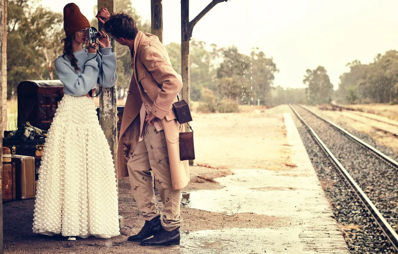 Photo wallpaper Australia, Vogue, Jimmy Young-Whitforde, retro-inspired vintage story, Ondria Hardin