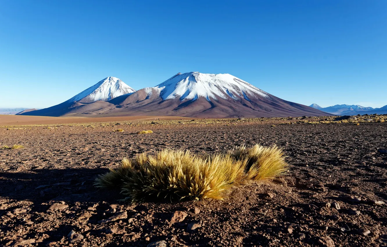 Photo wallpaper Chile, wildlife, Chile, snow-capped mountains, Wilderness, Snowy Mountains, Atacama Plateau, Atacama Plateau