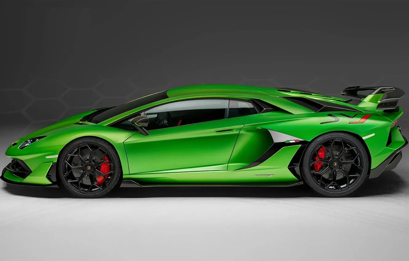 Photo wallpaper Lamborghini, side view, Aventador, SVJ, Lamborghini Aventador SVJ