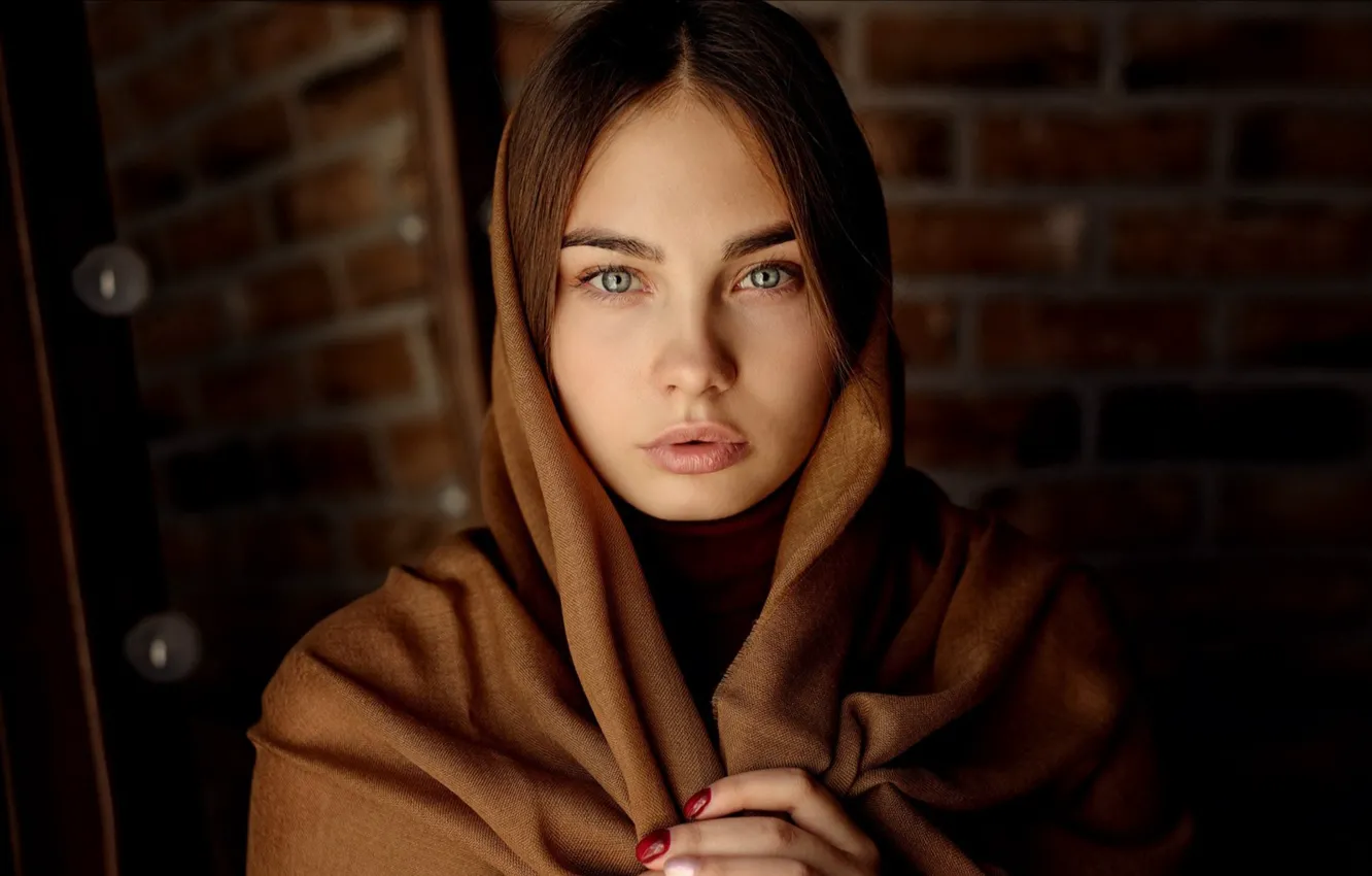 Photo wallpaper look, girl, face, portrait, Nastya, Anton Parsons