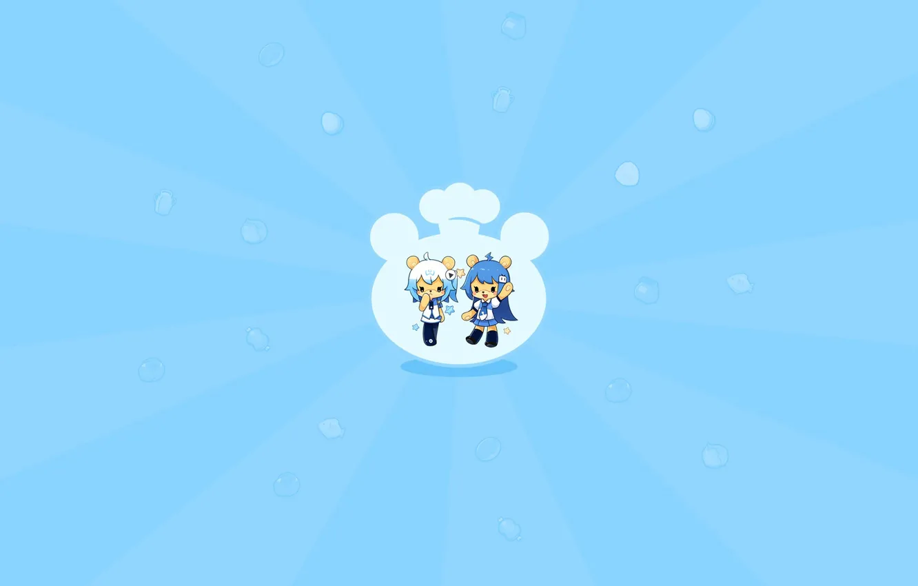 Photo wallpaper minimalism, anime, art, girl, cook, cap, porodica