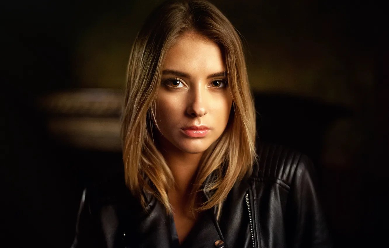 Photo wallpaper look, portrait, brown-eyed, Ariana