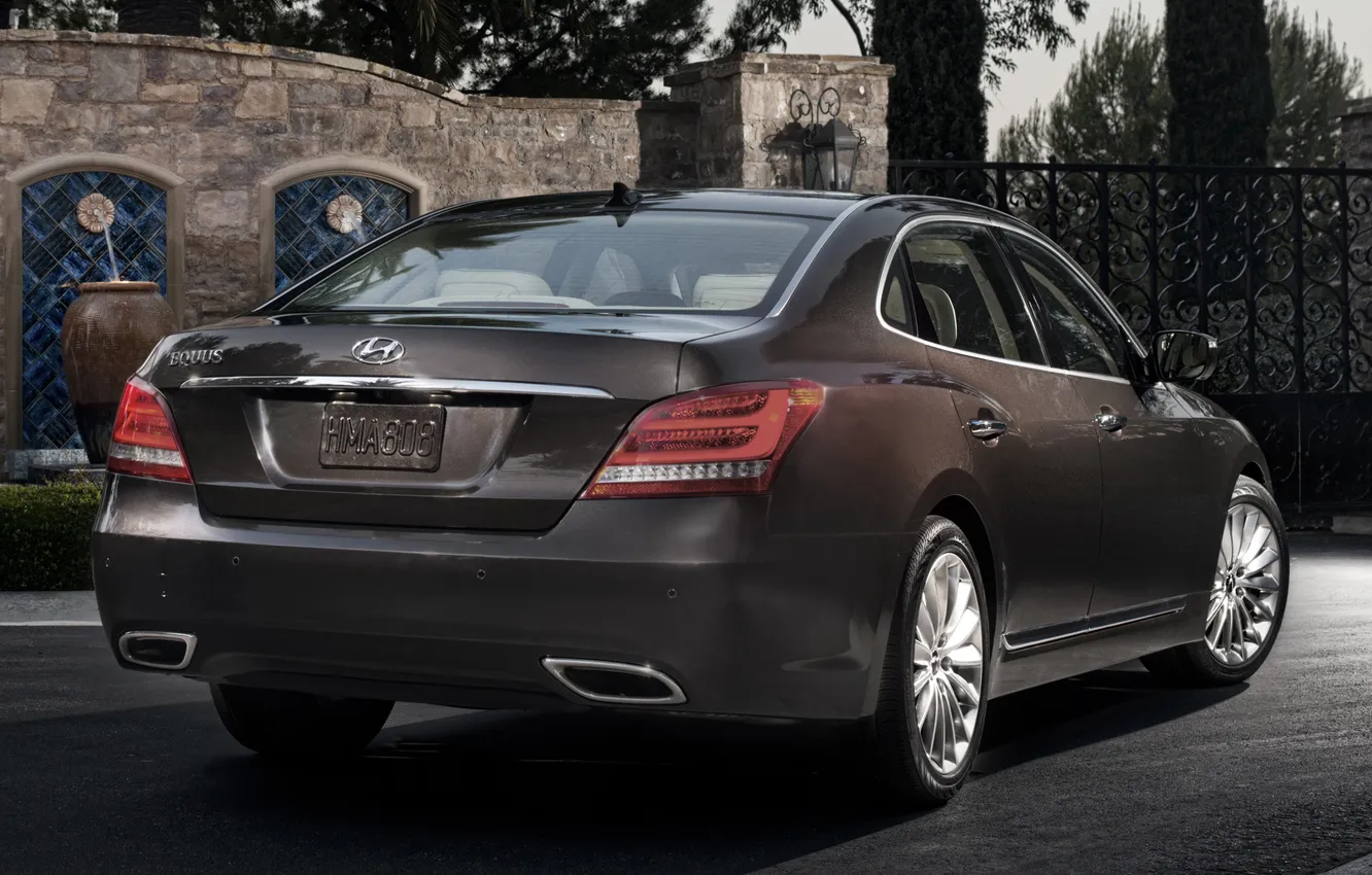 Photo wallpaper auto, sedan, Hyundai, Hyundai, back, Equus, ekus