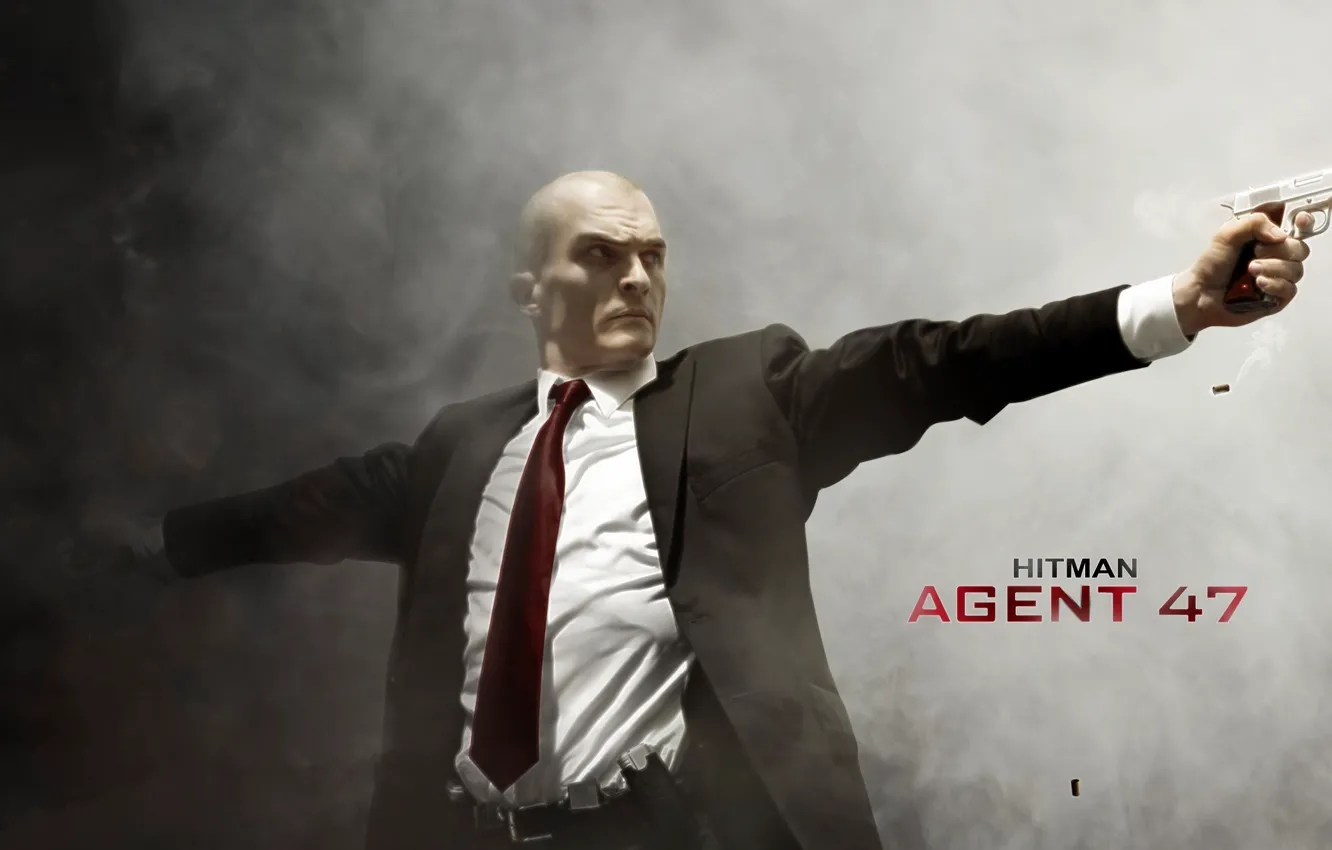 Photo wallpaper cinema, Hitman, fire, guns, flame, gun, weapon, movie