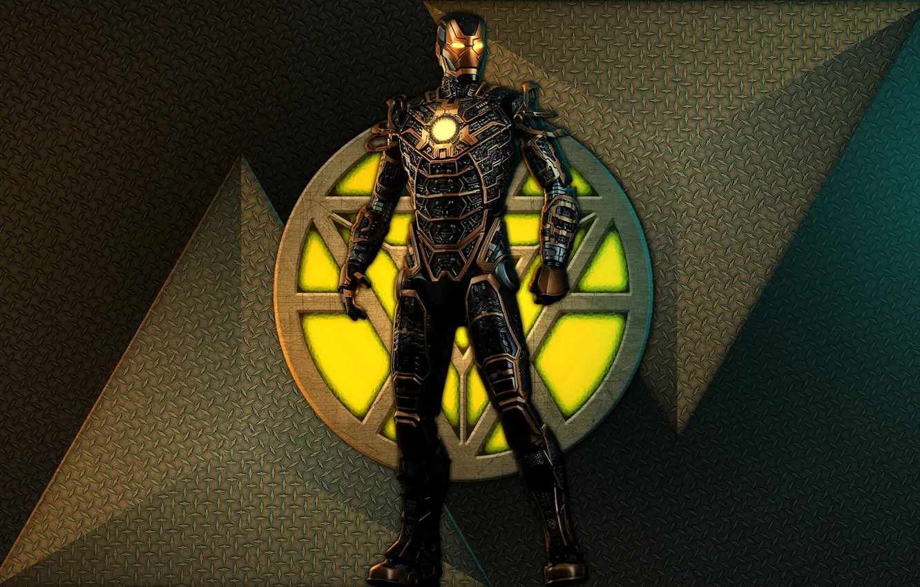 Photo wallpaper sign, Iron Man, reactor, mark bones