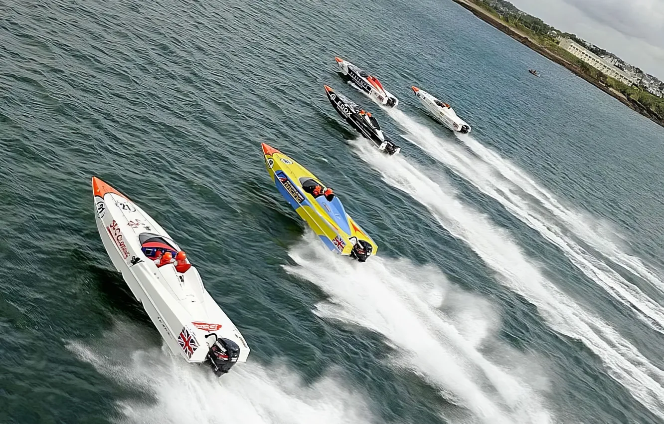 Photo wallpaper race, boat, speed