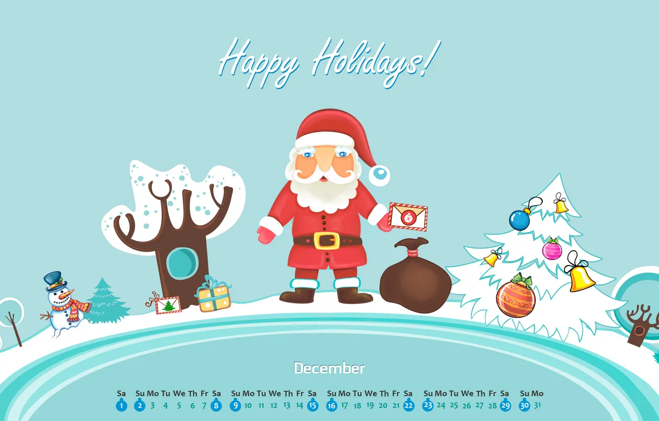 Photo wallpaper winter, letter, snow, toys, tree, new year, gifts, snowman