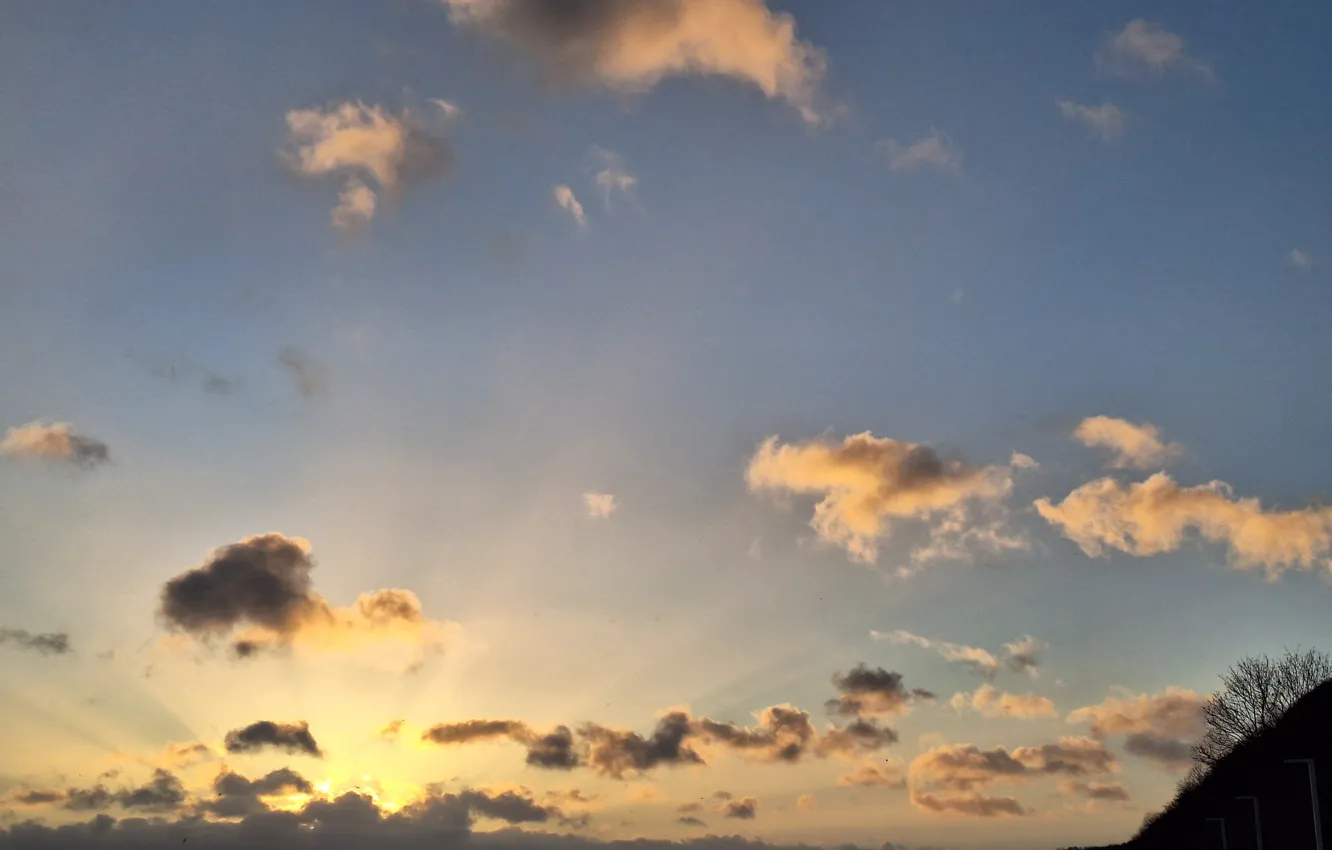 Photo wallpaper niebo, chmury, East, slonka