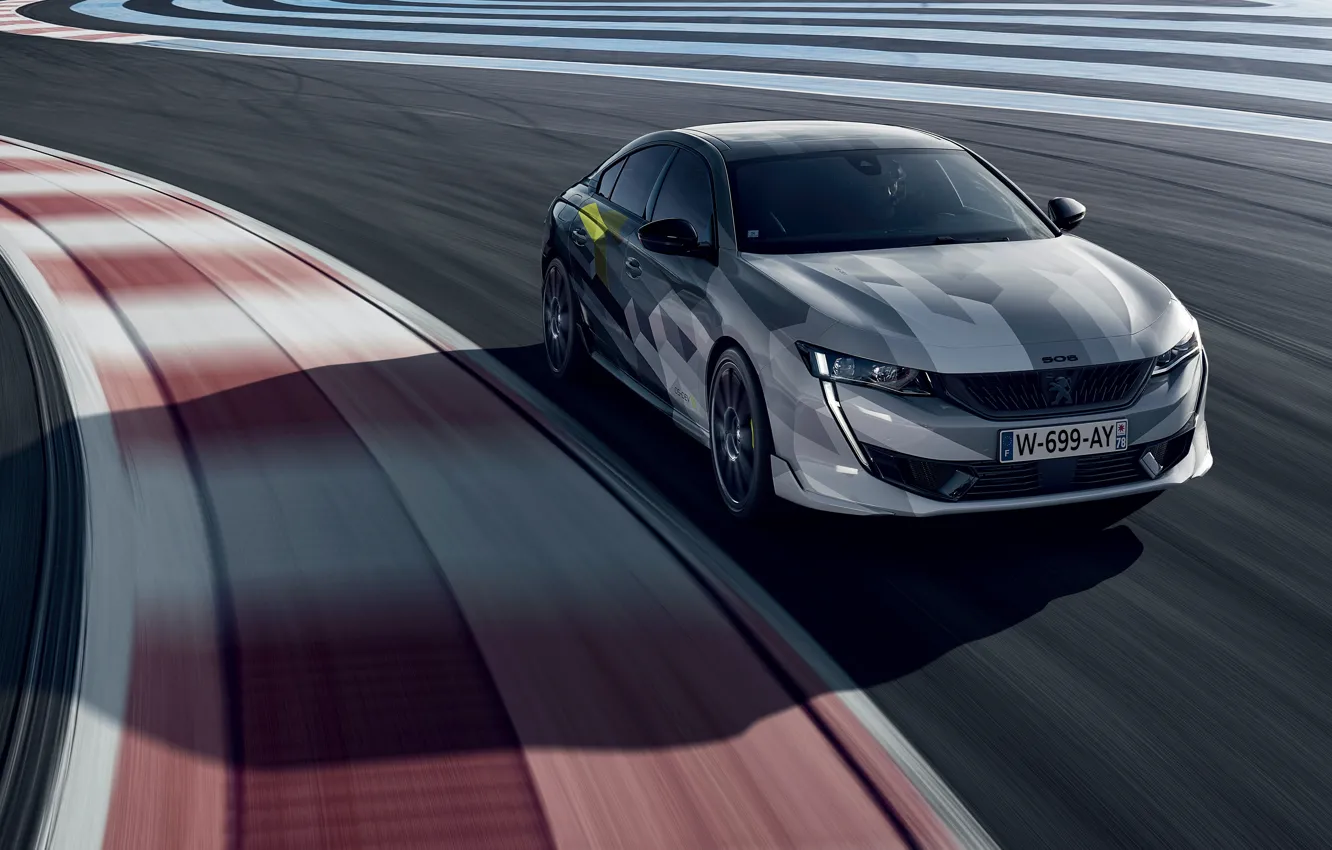 Photo wallpaper machine, movement, Peugeot, track, Peugeot 508, Peugeot 508 Peugeot Sport Engineered Prototype