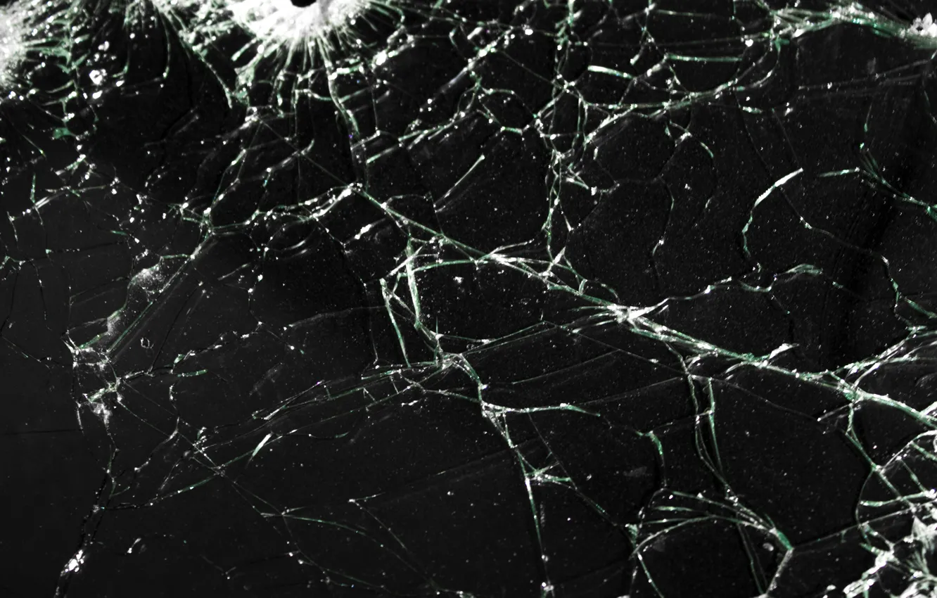 Photo wallpaper glass, texture, broken glass, crack