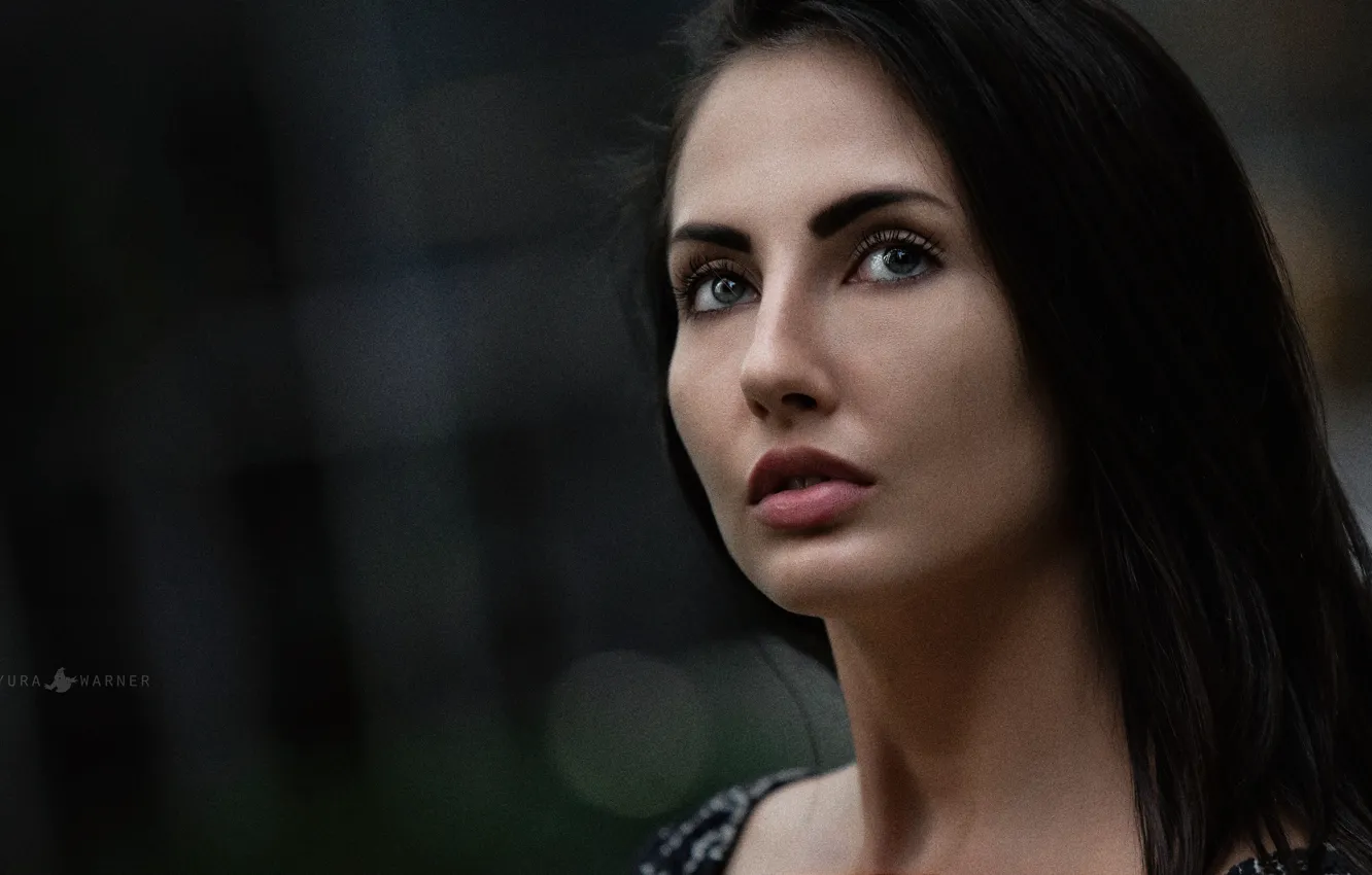 Photo wallpaper background, model, portrait, makeup, brunette, hairstyle, beauty, bokeh