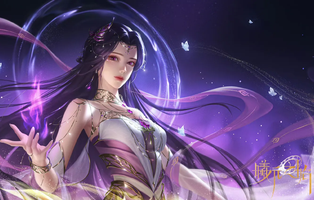 Photo wallpaper girl, magic, fantasy, goddess