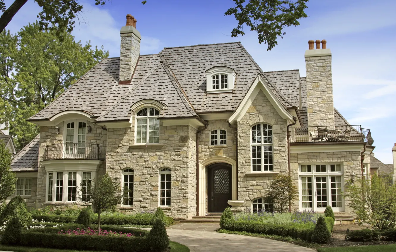 Photo wallpaper the city, photo, home, mansion