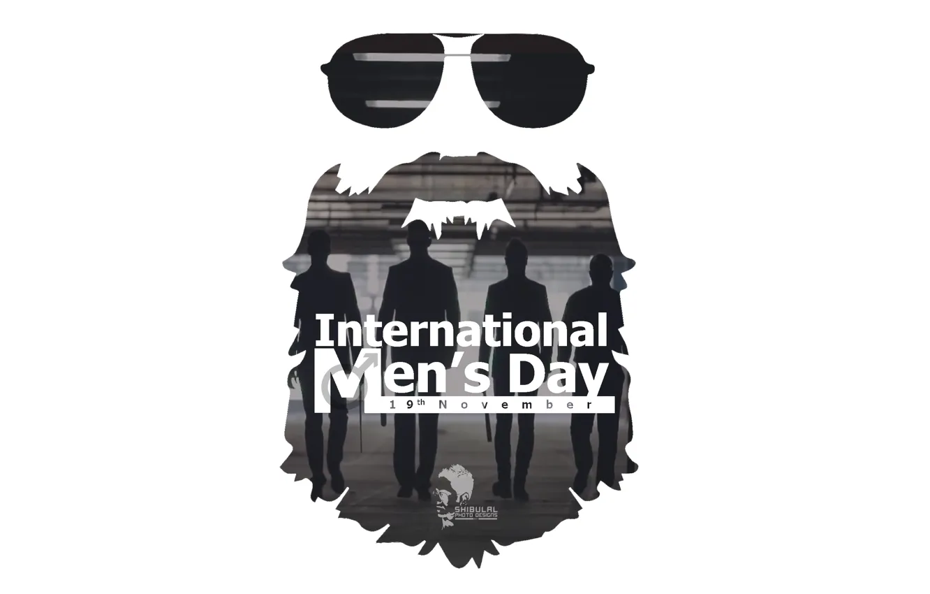 Photo wallpaper Men, Double Exposure, Photo Manipulation, International Mens Day