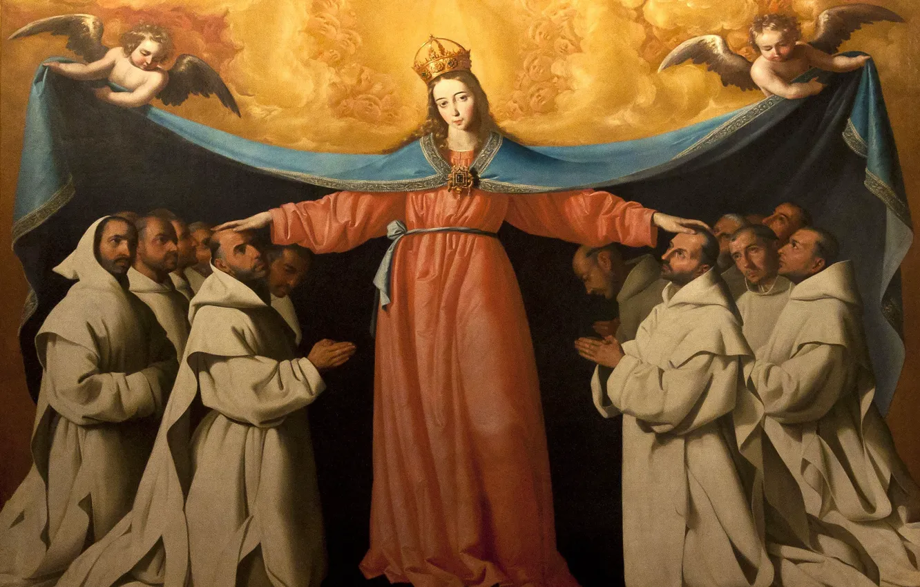 Photo wallpaper 1655, Francisco de Zurbaran, The Omophorion Of The Mother Of God