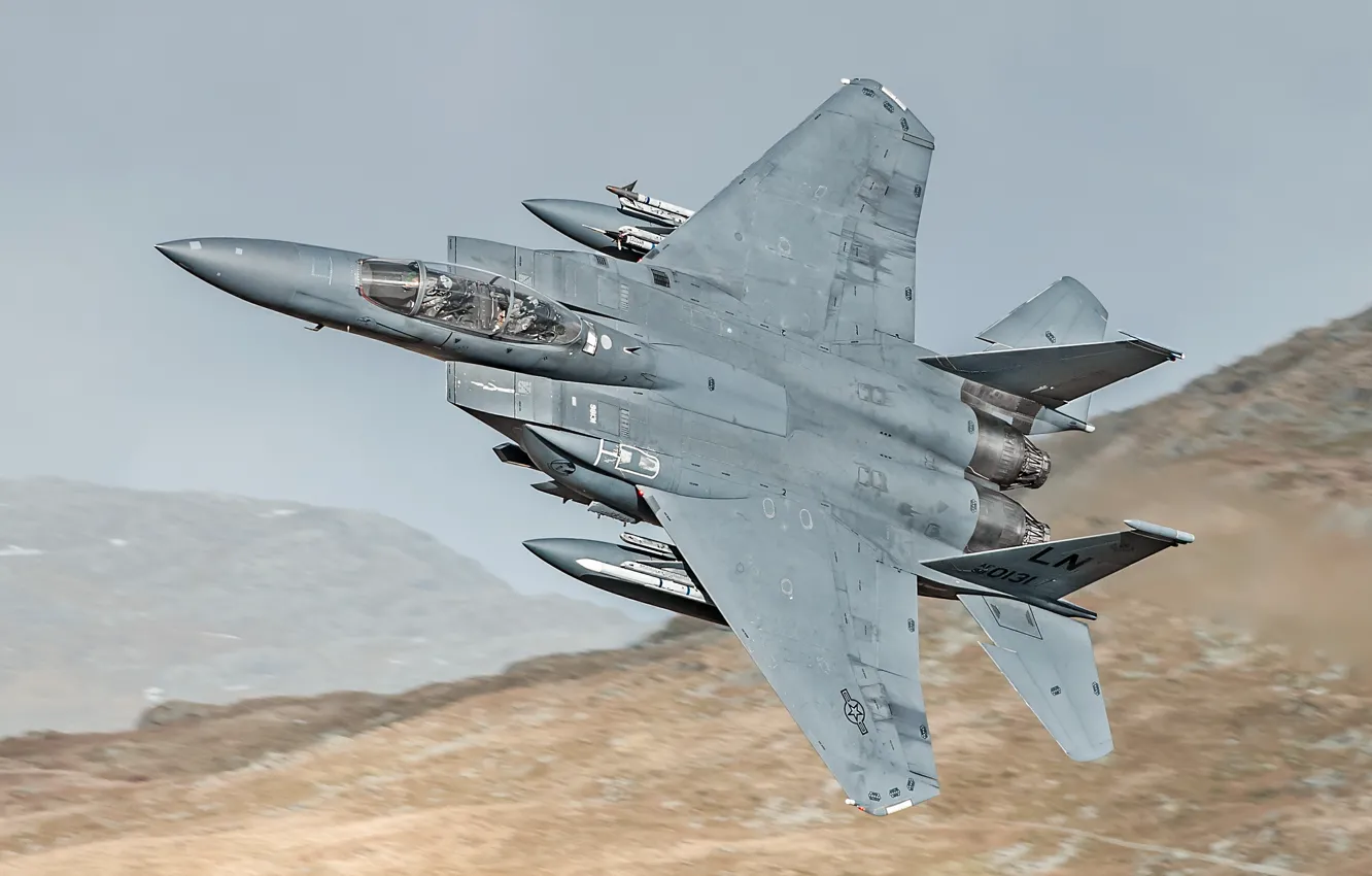 Photo wallpaper aviation, weapons, the plane, F15E