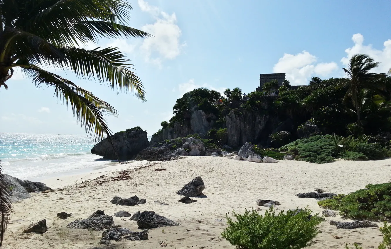 Photo wallpaper beach, tropics, beauty, Тulum
