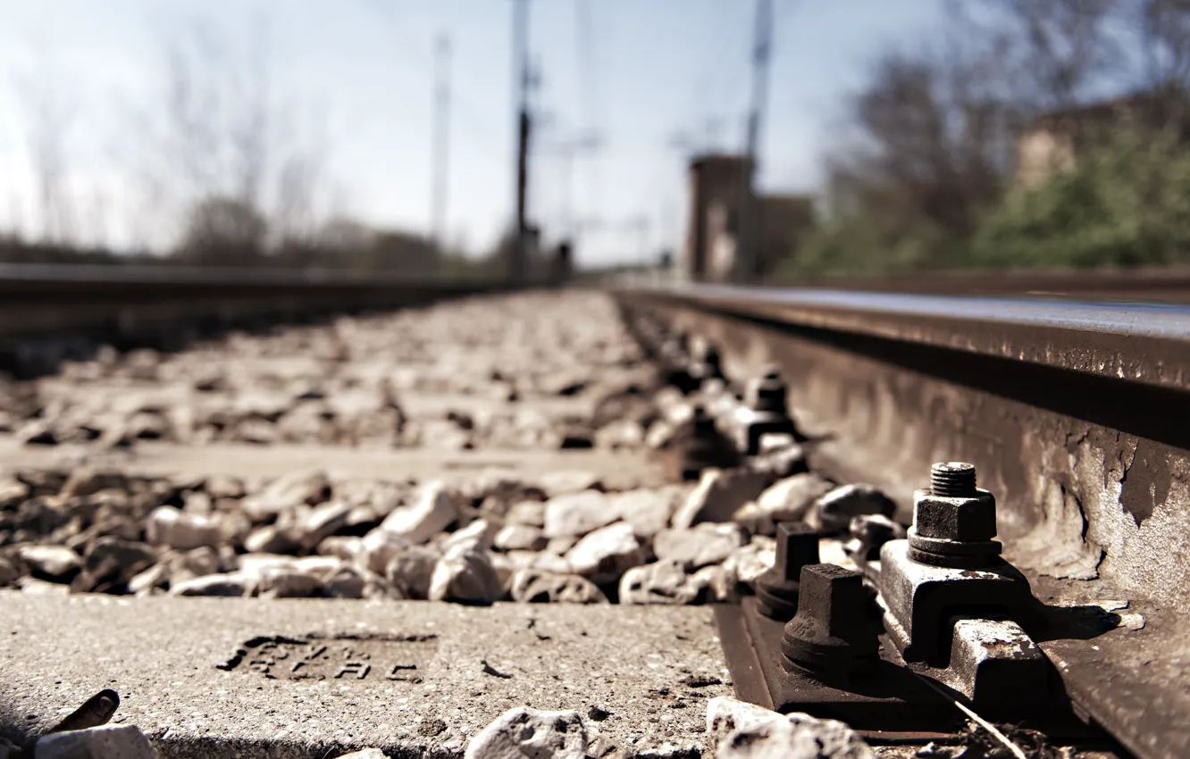 Photo wallpaper road, background, railroad