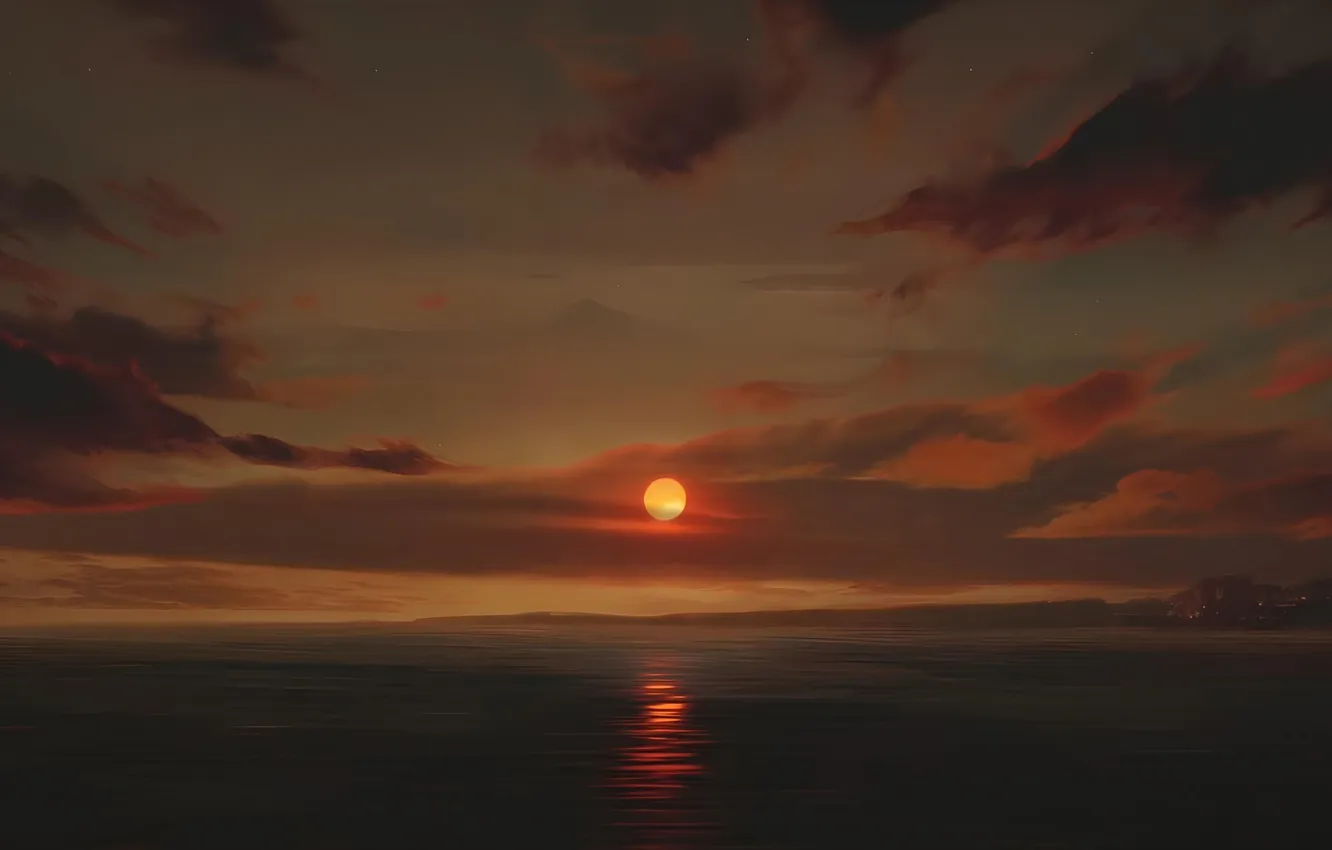 Photo wallpaper landscape, art, Screenshot, Arcane, 2 season, upscaled, sunset artwork