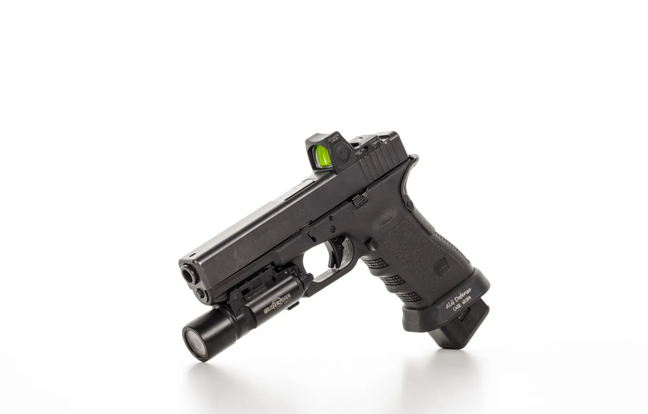 Photo wallpaper gun, Glock 17, Austrian, self-loading