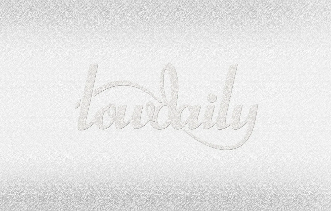 Photo wallpaper logo, white, lowdaily