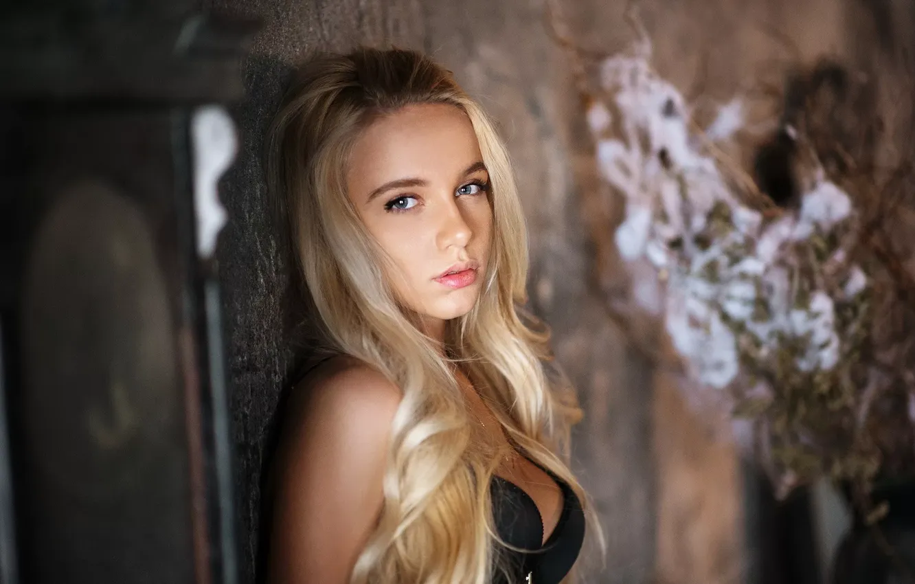 Photo wallpaper look, model, blonde, Maxim Maximov