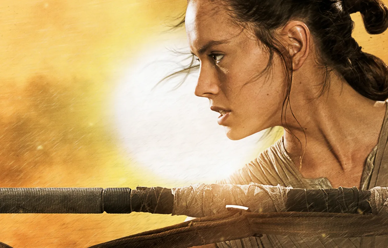 Photo wallpaper girl, robot, Star Wars, The Force Awakens, Star wars. Episode VII: the Force awakens, Star …