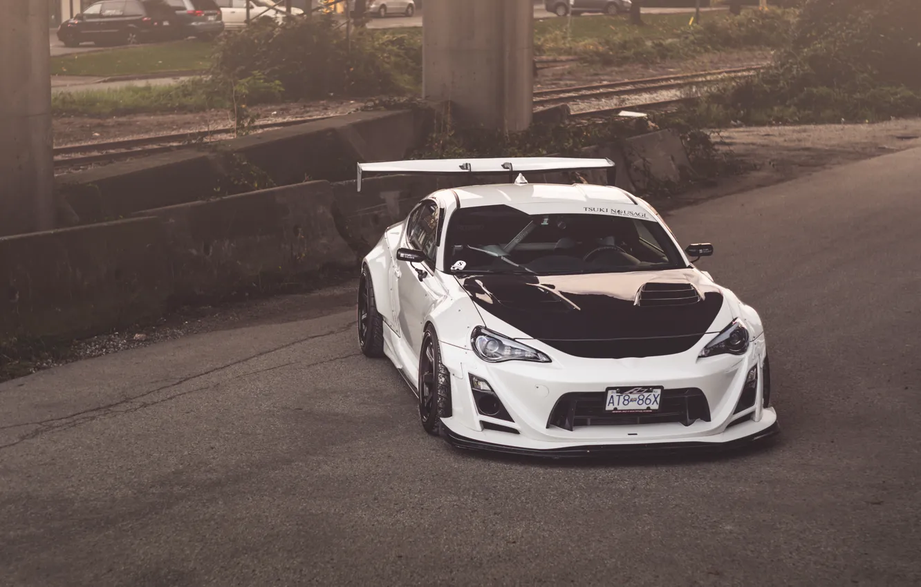 Photo wallpaper Toyota, White, Tuning, GT-86