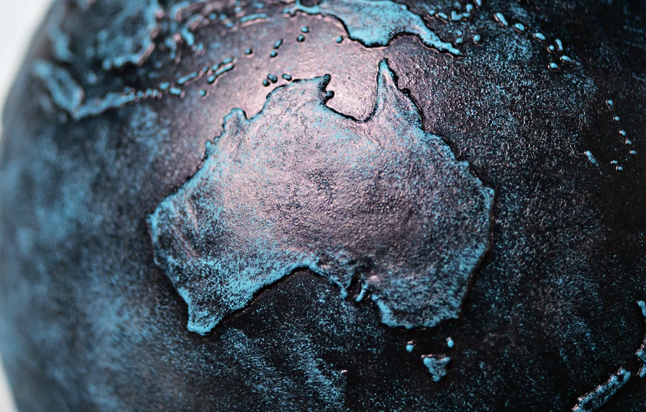 Photo wallpaper blue, earth, black