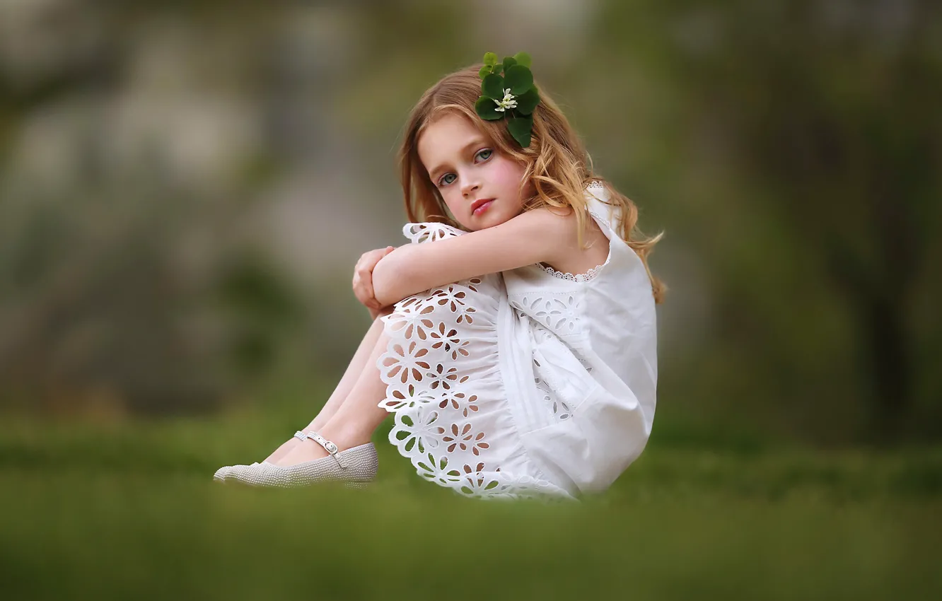 Photo wallpaper look, girl, bokeh