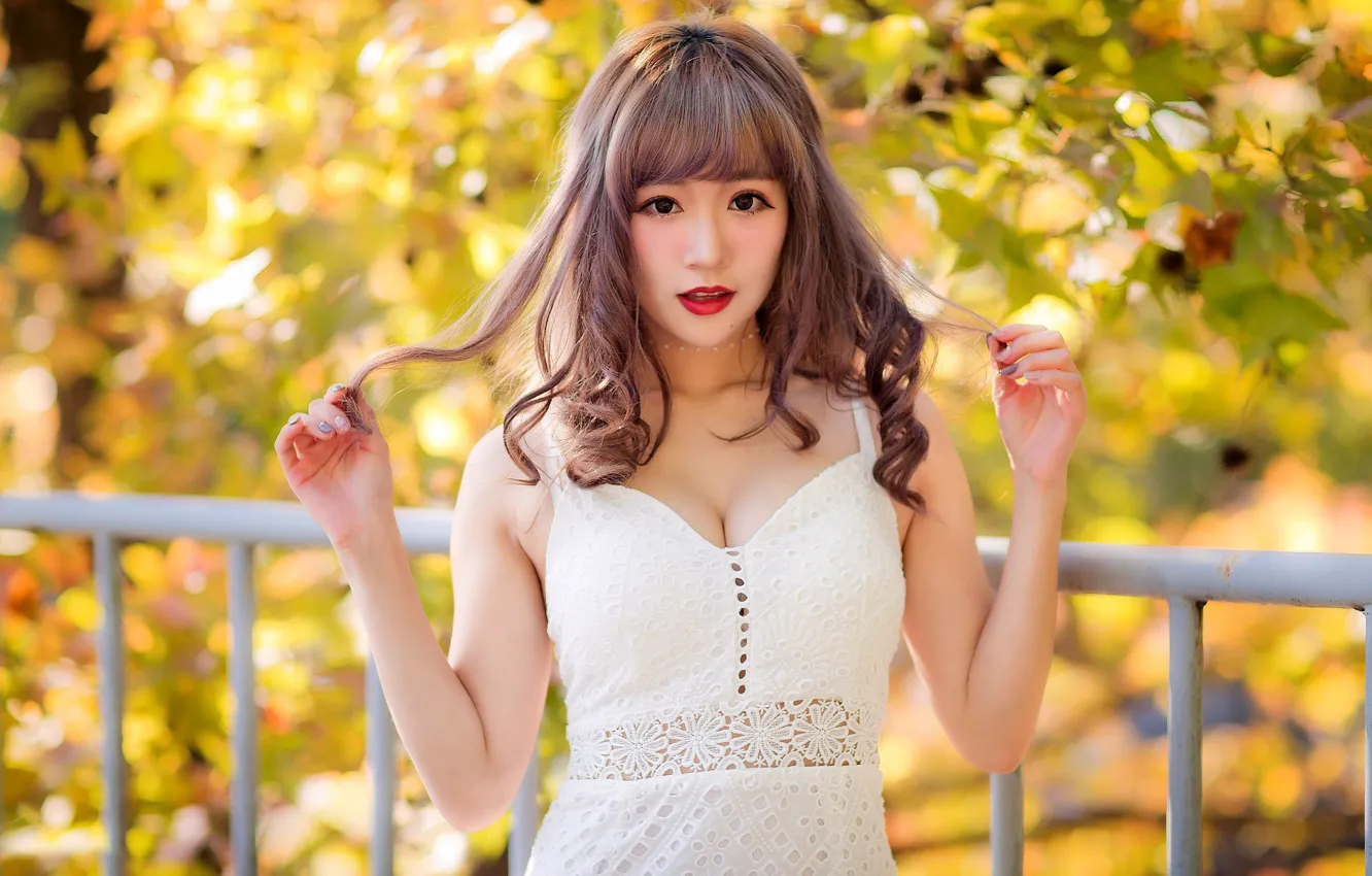 Photo wallpaper girl, Asian, cutie