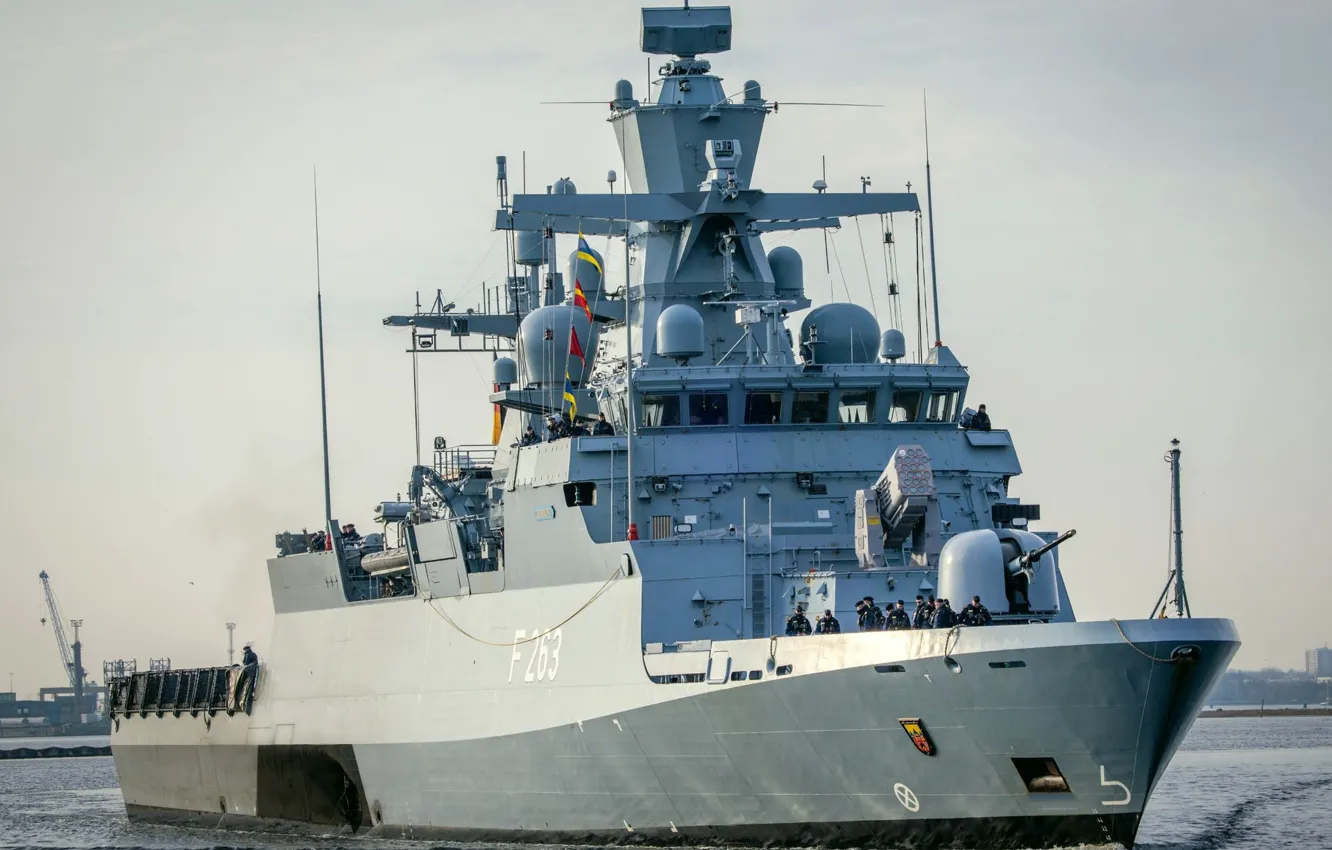 Wallpaper Corvette, The German Navy, Oldenburg, F263 for mobile and