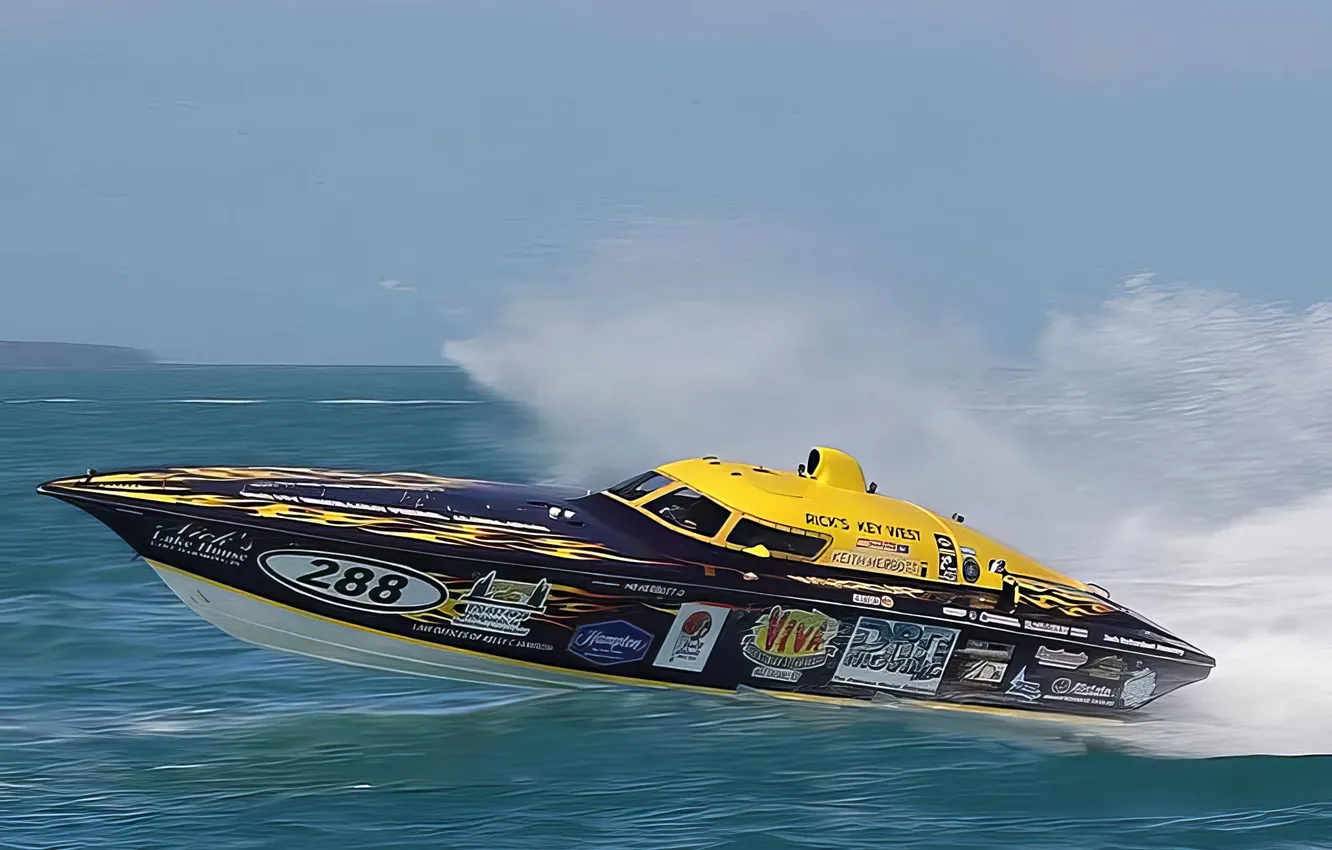 Photo wallpaper race, boat, speed
