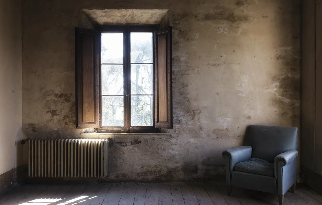 Photo wallpaper room, chair, window