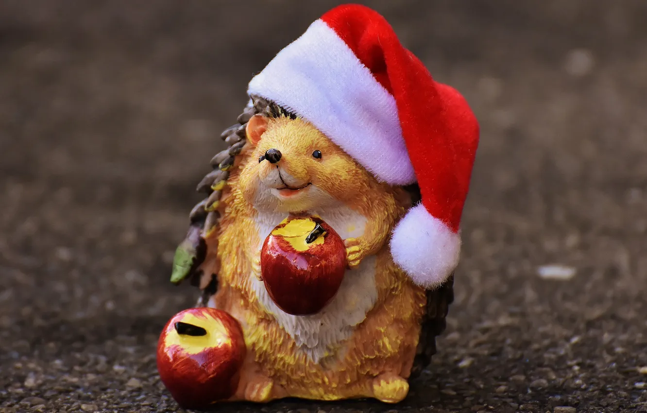 Photo wallpaper smile, background, holiday, apples, toy, new year, Christmas, positive