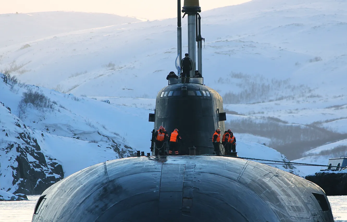 Wallpaper submarine, mooring, the project 949A, the nuclear-powered ...