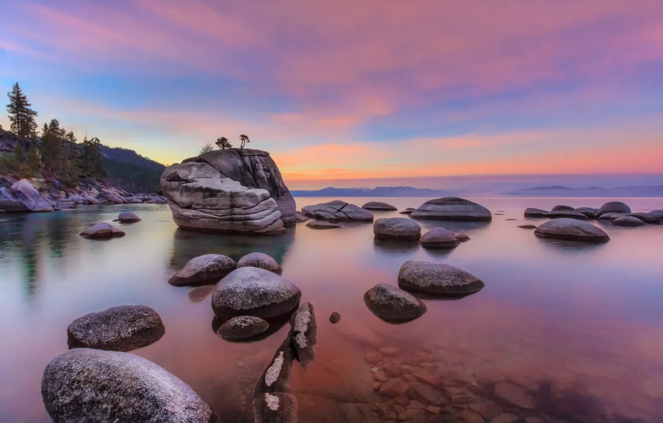 Photo wallpaper nature, stones, rocks, national Park, lake Tahoe