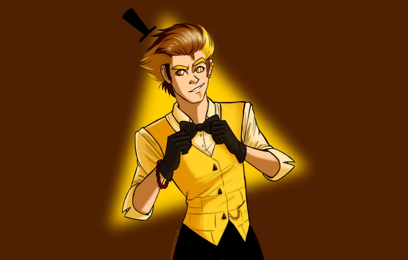 Photo wallpaper magic, people, being, art, triangle, Gravity Falls, Bill Cipher