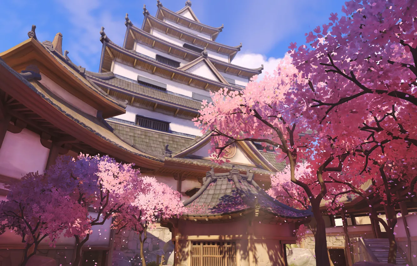 Photo wallpaper home, Sakura, Overwatch