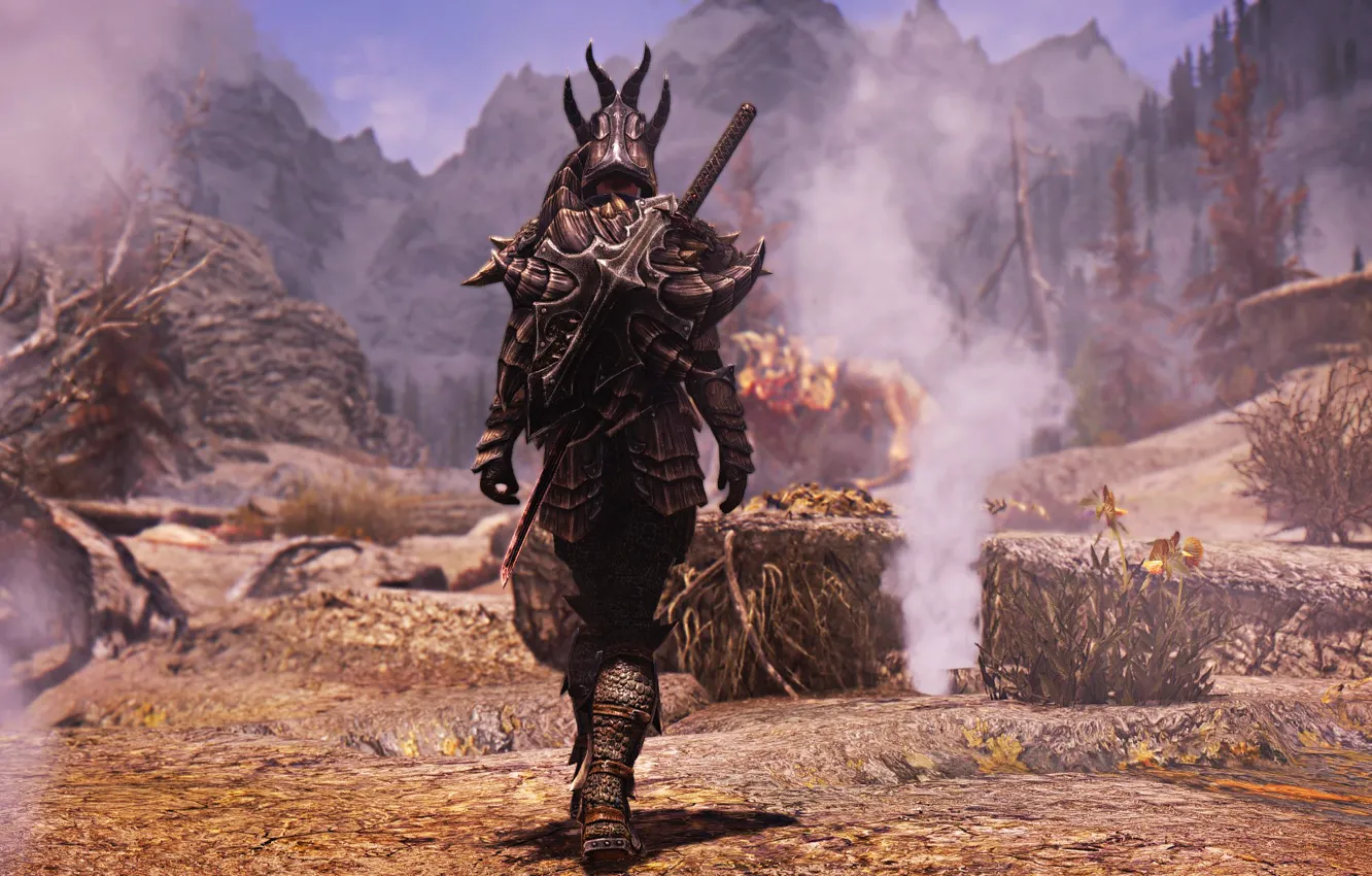 Photo wallpaper Skyrim, Nord, the elder of scrolls