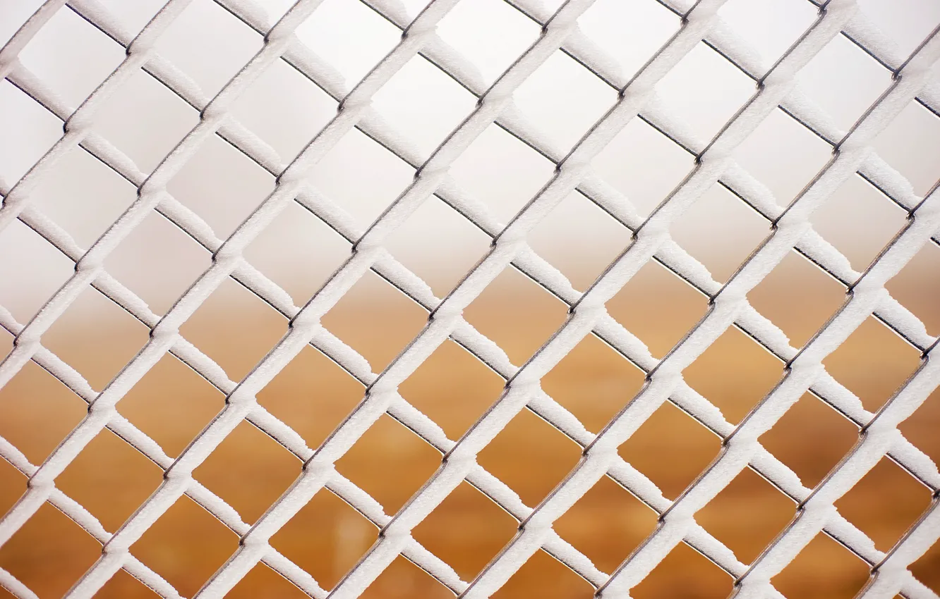 Photo wallpaper snow, background, the fence