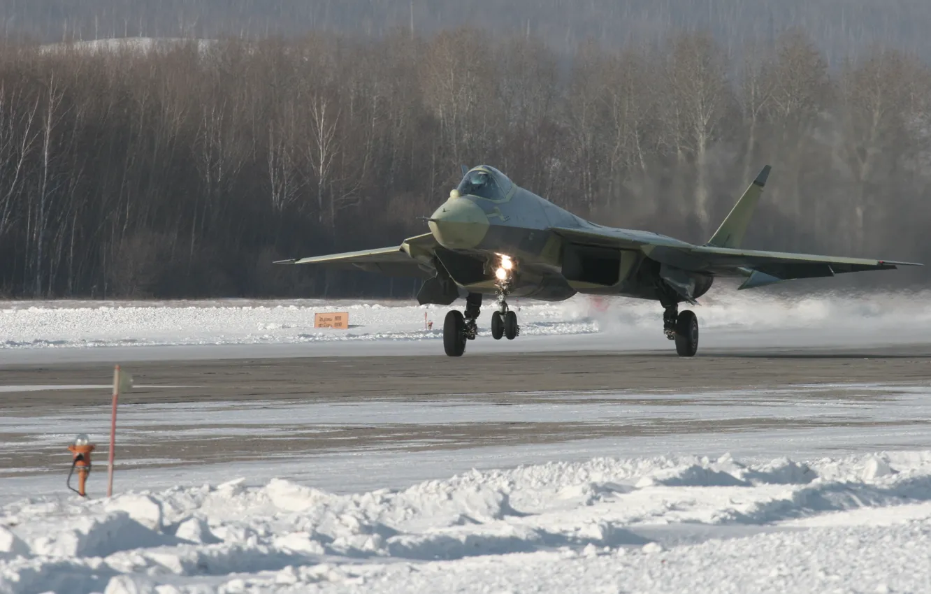 Photo wallpaper snow, fighter, the rise