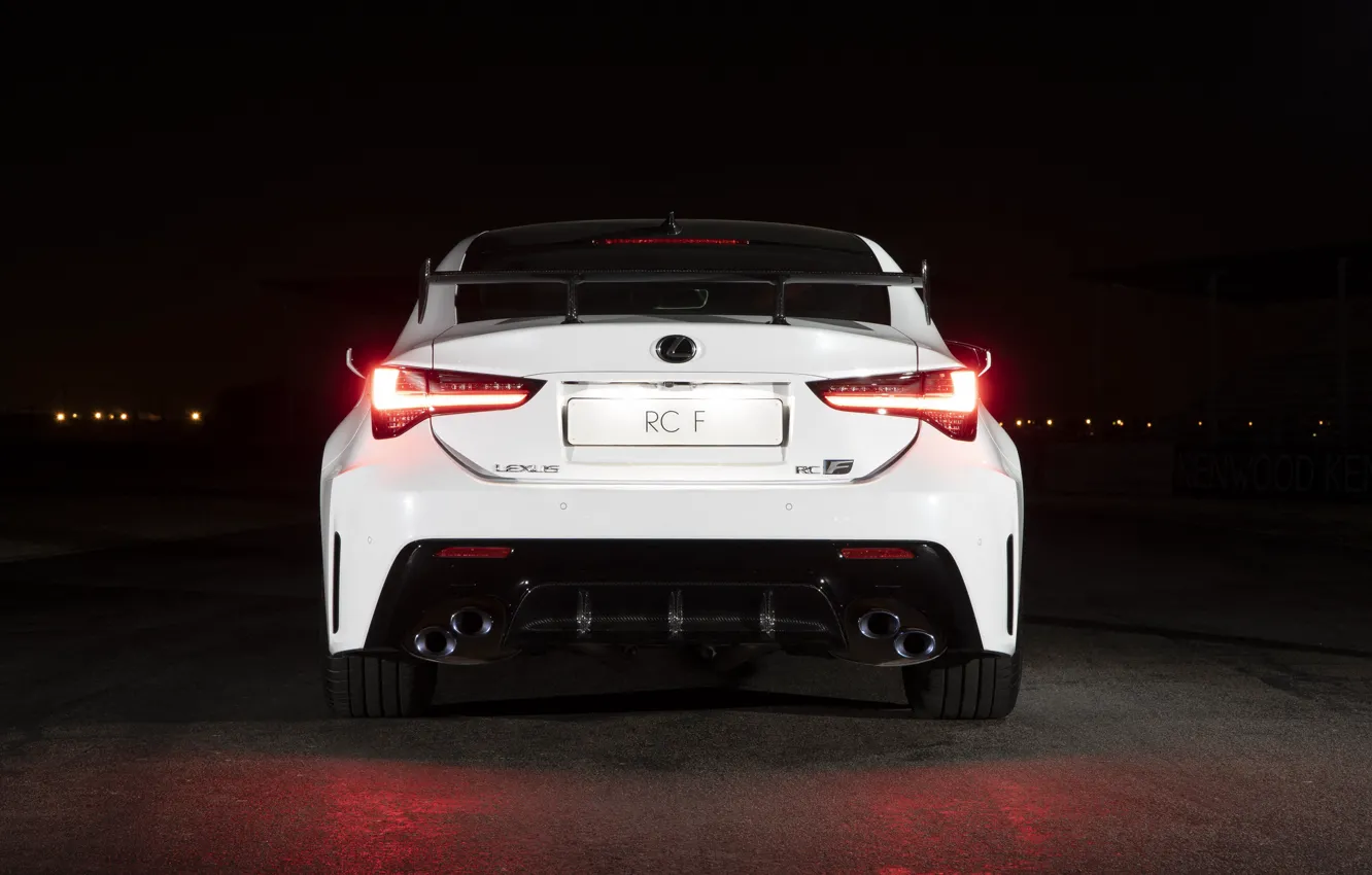 Photo wallpaper lights, Lexus, rear view, Track Edition, RC F, 2019