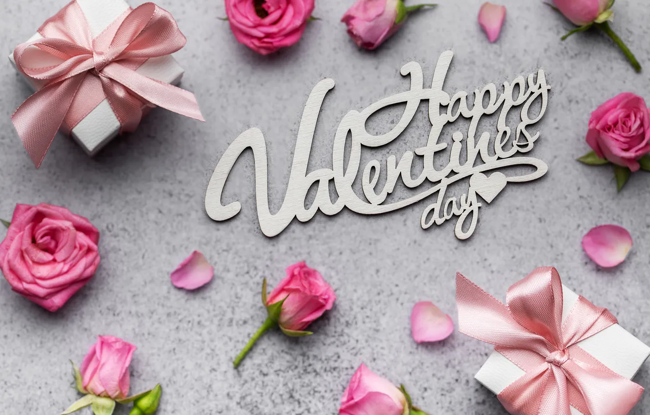 Photo wallpaper love, flowers, gift, romance, heart, roses, bouquet, love